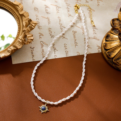法式珍珠芒星项链
