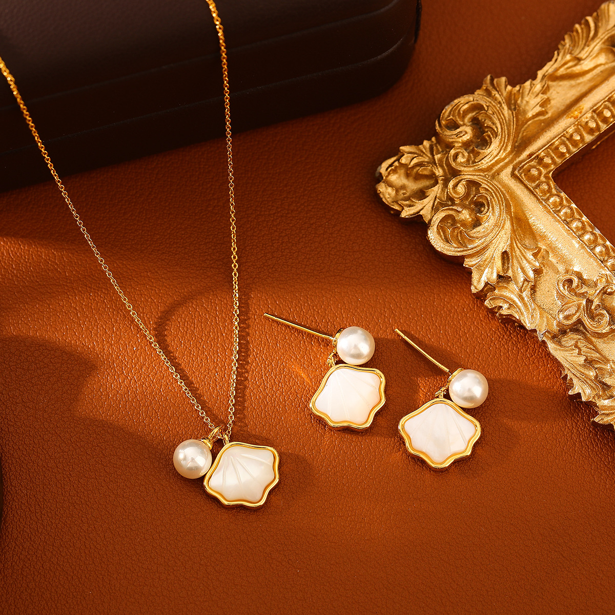 18k贝壳吊坠珍珠项链｜轻奢高级感锁骨链