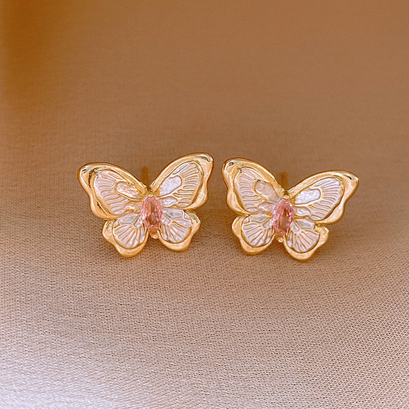 莫奈花园油画风爱心花朵珍珠耳环时尚气质耳钉法式甜美小清新耳饰