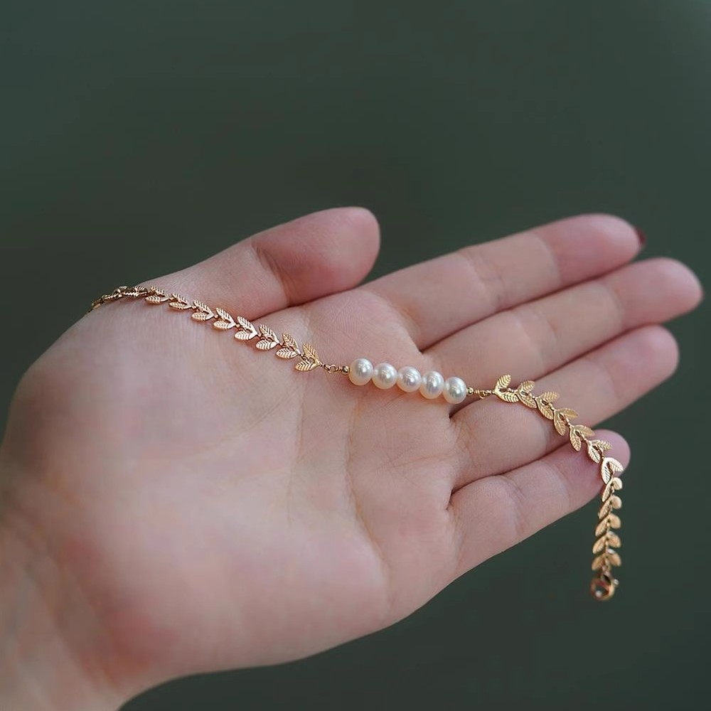 穗光｜麥穗珍珠手鍊｜長17cm+5cm延長鏈