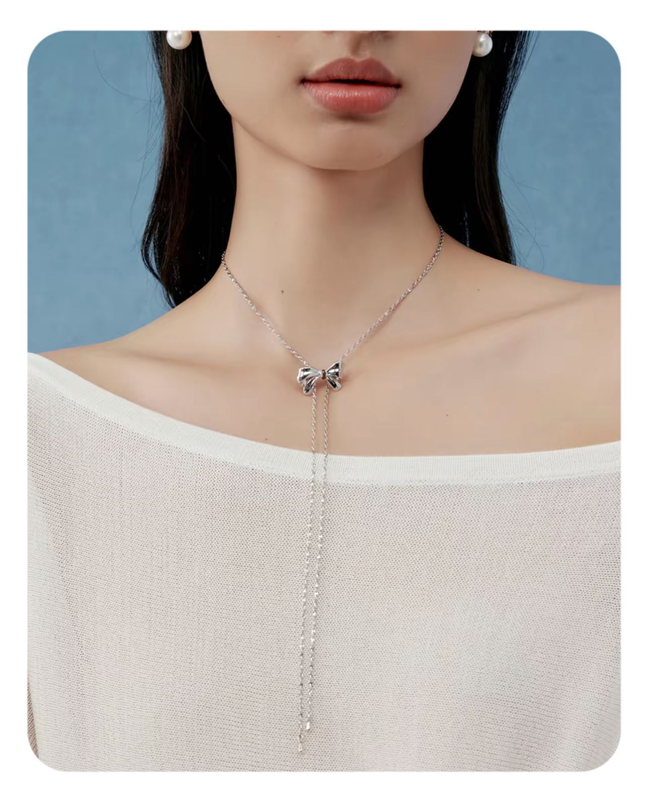 流蘇蝴蝶項鍊｜蜻蜒鎖骨鏈｜百搭高級毛衣鏈