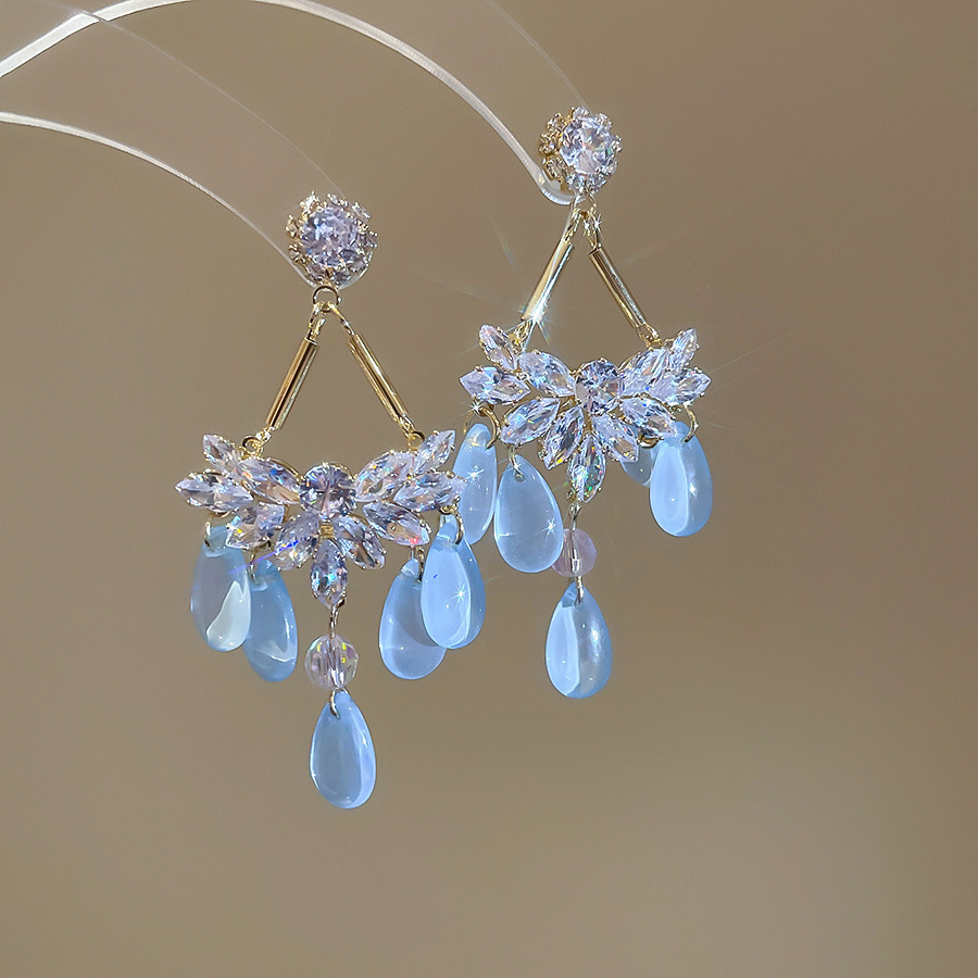 銀針珍珠耳環復古輕奢耳墜/清新甜美高级感耳飾