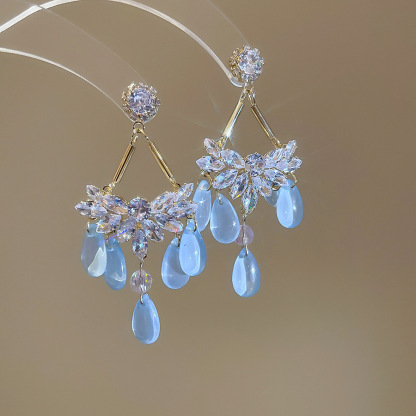 銀針珍珠耳環復古輕奢耳墜/清新甜美高级感耳飾