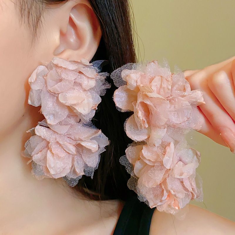 銀針珍珠耳環復古輕奢耳墜/清新甜美高级感耳飾