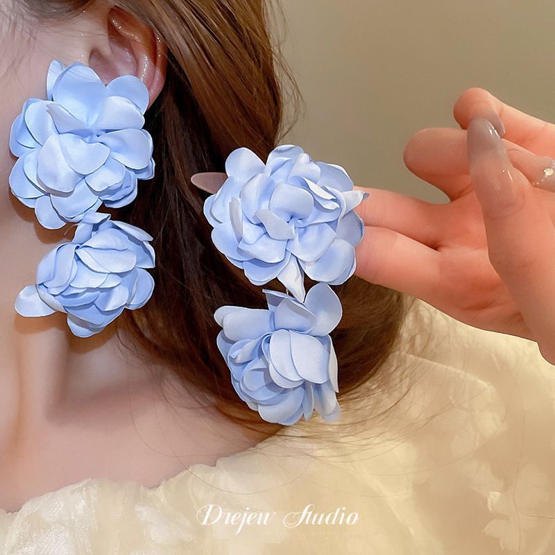 銀針珍珠耳環復古輕奢耳墜/清新甜美高级感耳飾