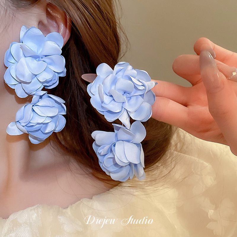 銀針珍珠耳環復古輕奢耳墜/清新甜美高级感耳飾