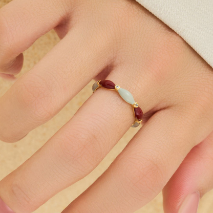 滴油琺琅食指環｜開口可調節