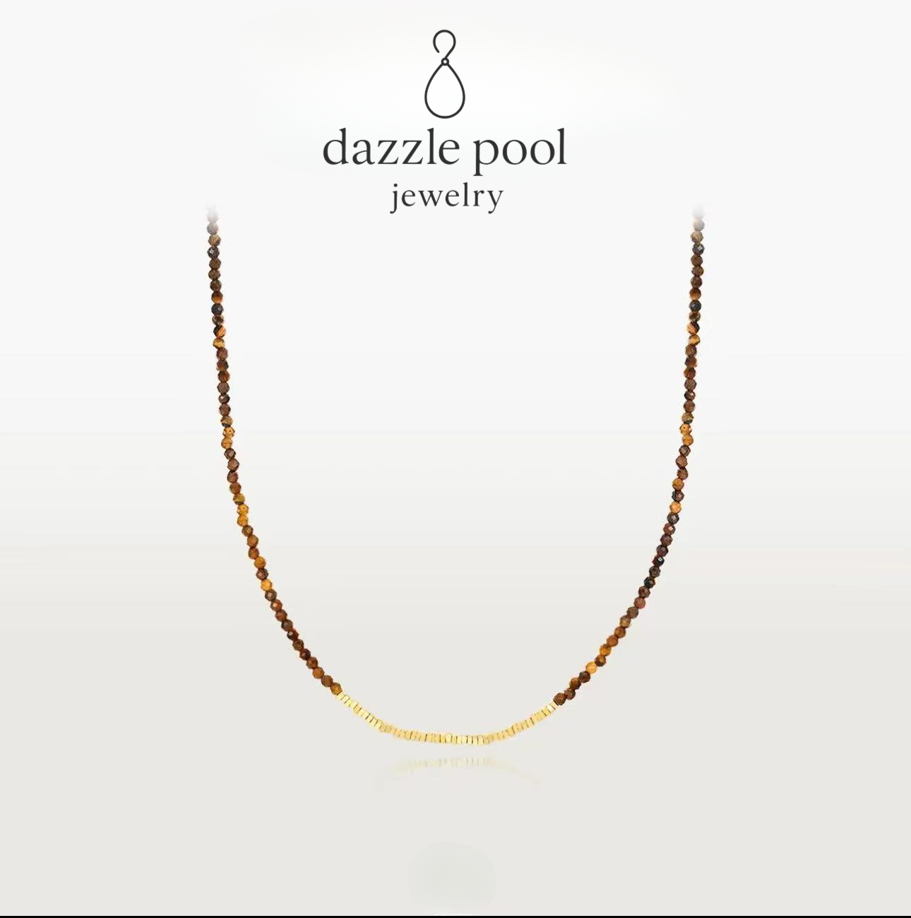 虎眼石 x 碎裂银大地色调项链｜秋冬温暖配饰