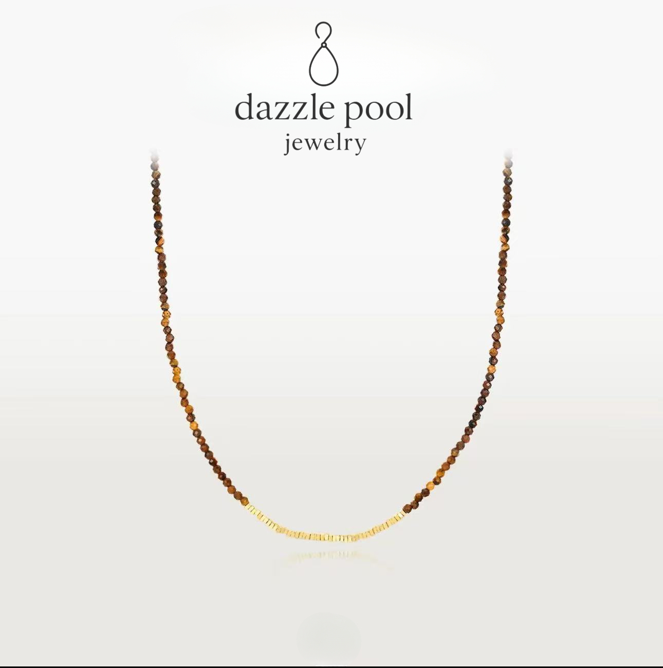 虎眼石 x 碎裂银大地色调项链｜秋冬温暖配饰