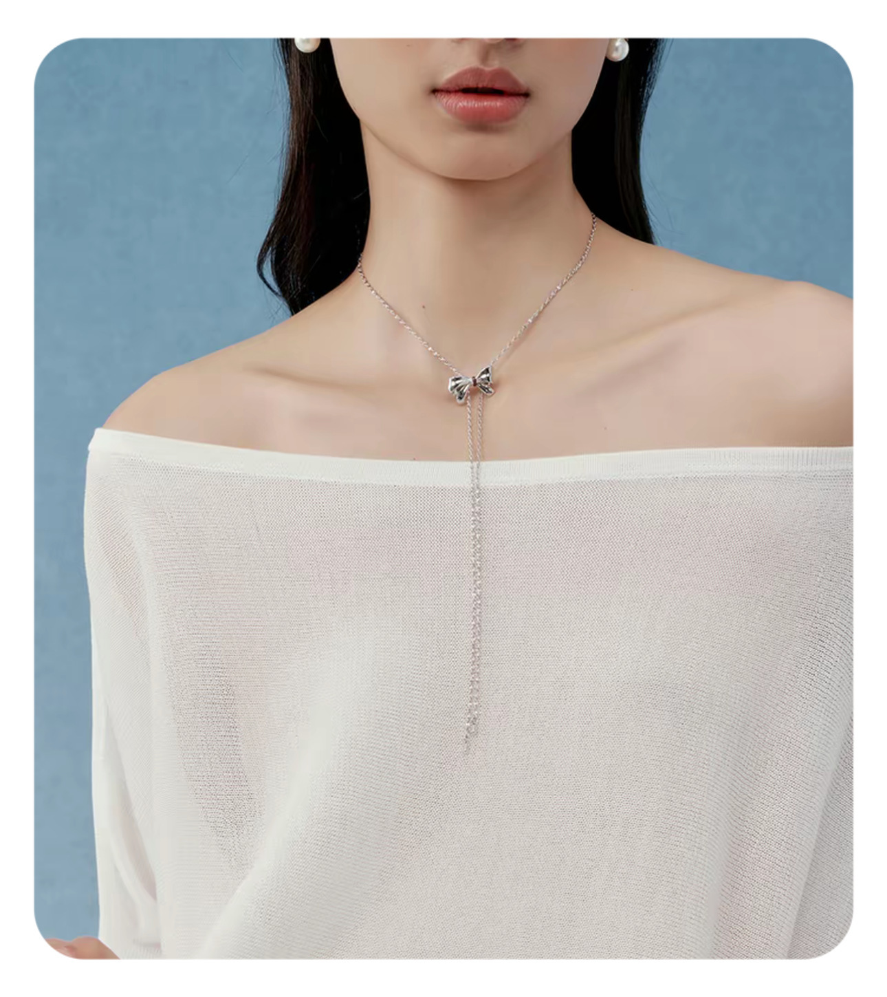 流蘇蝴蝶項鍊｜蜻蜒鎖骨鏈｜百搭高級毛衣鏈