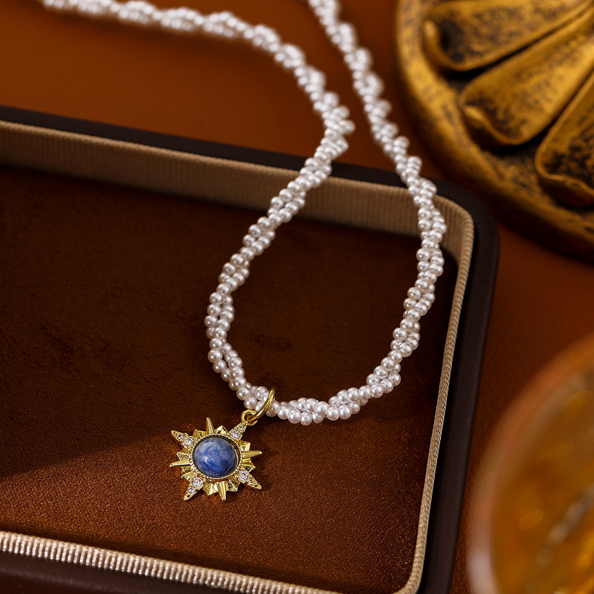 法式珍珠芒星项链