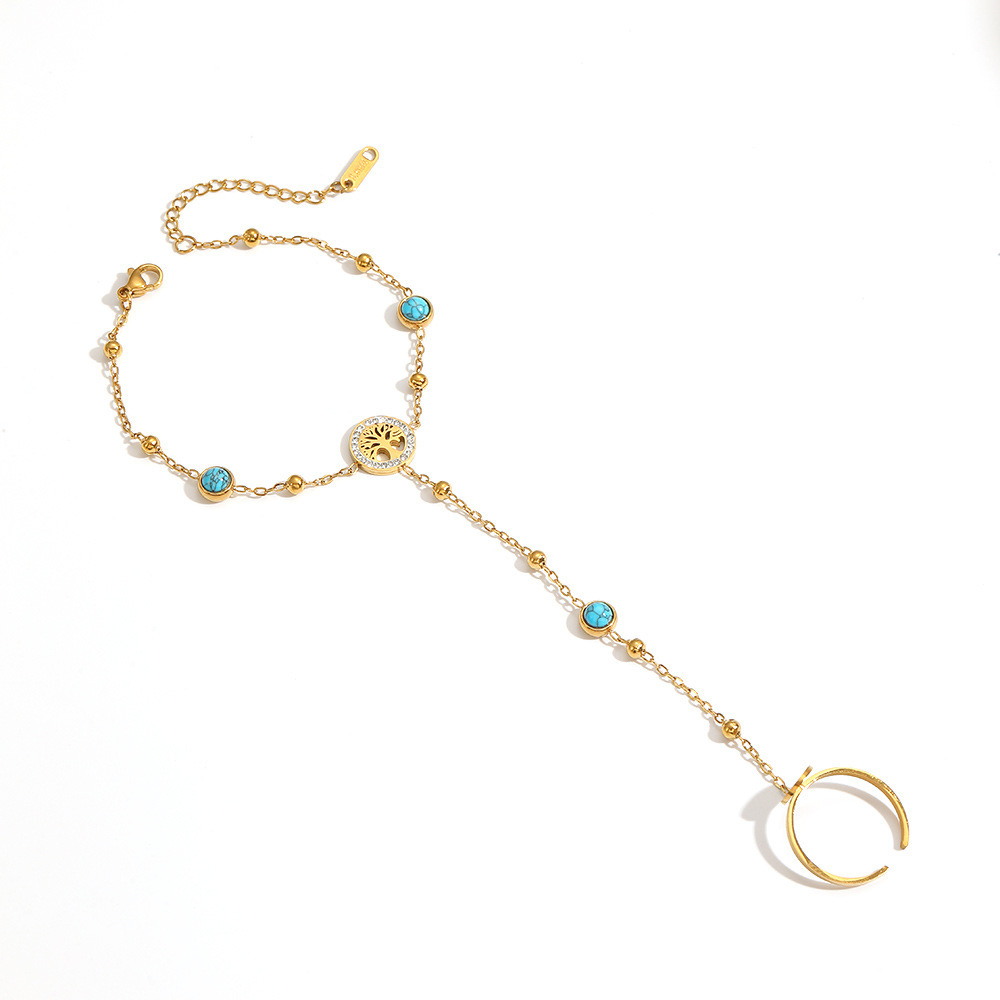 生命樹手背鏈｜戒指手鏈