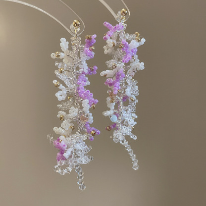 銀針珍珠耳環復古輕奢耳墜/清新甜美高级感耳飾