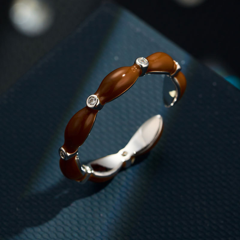 滴油琺琅食指環｜開口可調節