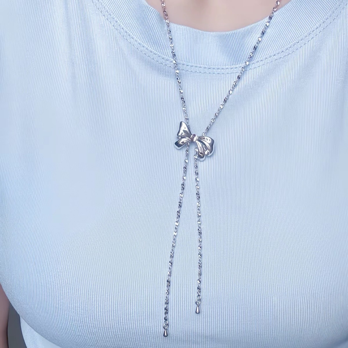 流蘇蝴蝶項鍊｜蜻蜒鎖骨鏈｜百搭高級毛衣鏈