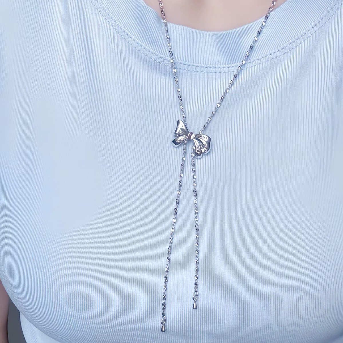 流蘇蝴蝶項鍊｜蜻蜒鎖骨鏈｜百搭高級毛衣鏈