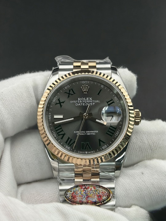 CLEANクリーン工場 ROLEXロレックスデイトジ  41mmコンビローズゴールド スレー ャスト126331 トローマ ウィンブルドンダイヤル ジュビリープ レスレット 1:1精度