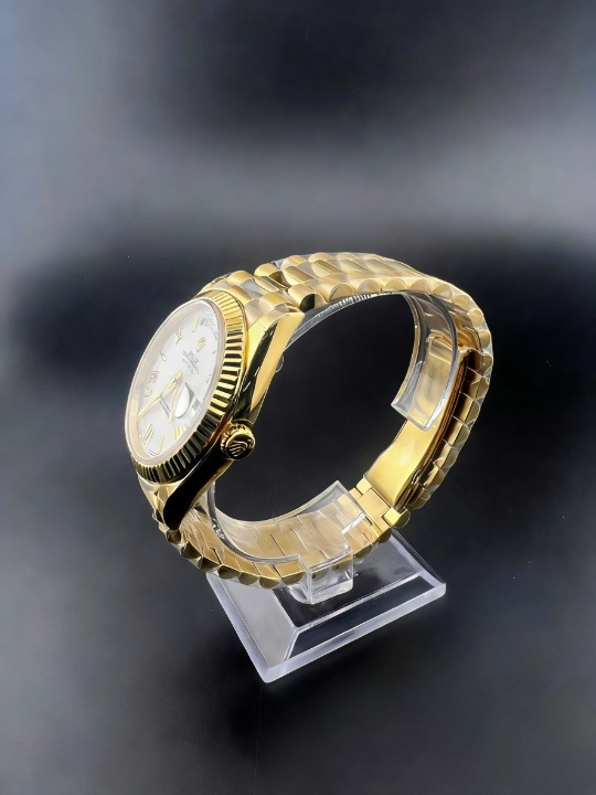 CLEANクリーン工場 ROLEXロレックスデイデイデイ ト イエローゴールド228238 40mm ホワイト文 字盤 フルーテッドベゼル プレジデントプレスレッ 1:1精度