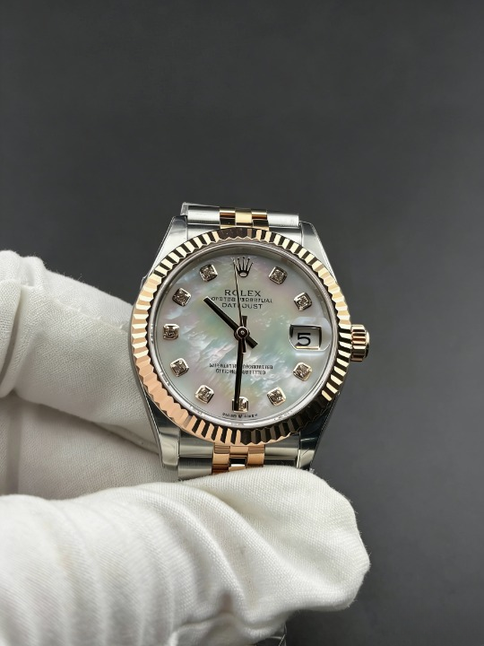 CLEANクリーン工場 ROLEXロレックスレディデ イトジャスト コンビローズゴールド278271 31m mマザーオブパール文字盤 フルーテッドベゼル ュビリープレスレット 1:1精度