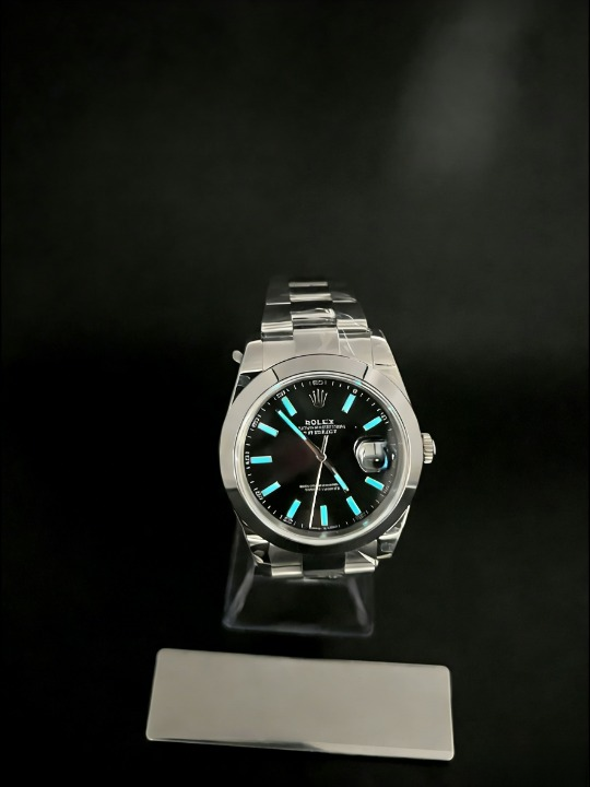 CLEANクリーン工場 ROLEXロレックスデイトジ  ブラック文字盤 ドーム型 ャスト126300 41mm ベゼル オイスタープレスレット 1:1精度