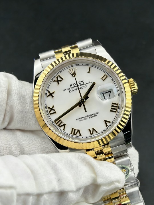 CLEANクリーン工場 ROLEXロレックスデイトジ ャスト126233 36mmコンビゴールド ホワイトダ イヤル ジュビリープレスレット 1:1精度