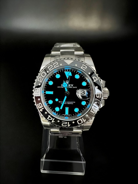 CLEANクリーン工場 ROLEXロレックスGMTマス ター ll 116710LN 40mm黒ベゼル プラック文字 盤グリーン針 1:1精度