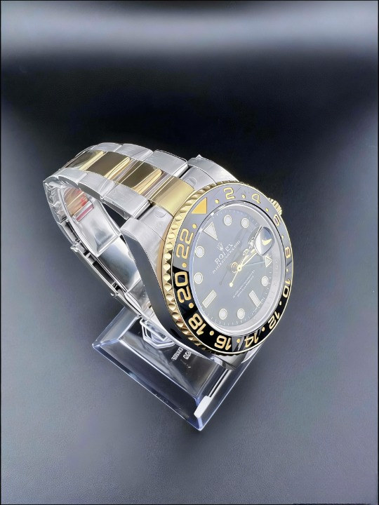 CLEANクリーン工場 ROLEXロレックスGMTマス ター ll 116713 コンビイエローゴールド 40mm ブラック文字盤グリーン針 1:1精度