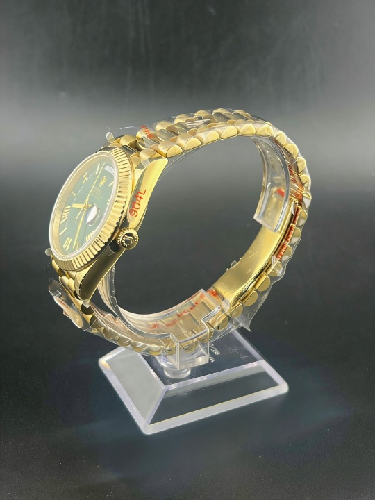 CLEANクリーン工場 ROLEXロレックスデイデイデイ ト  イエローゴールド228238 グリーン文 40mm 字盤 フルーテッドベゼル プレジデントプレスレッ 1:1精度
