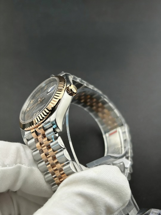 CLEANクリーン工場 ROLEXロレックス レディ ラデ イトジャスト コンビローズゴールド278271 31m mローマン目盛り グレー文字盤 フルーテッドベゼ ル ジュビリープレスレット 1:1精度