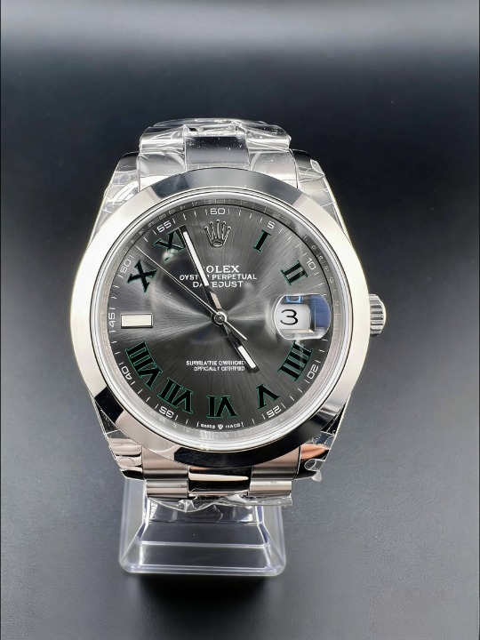 CLEANクリーン工場 ROLEXロレックスデイトジ ャスト126300 41mmスレートローマ ウィンブル ドンダイヤル ドーム型ベゼル オイスタープレス レット 1:1精度