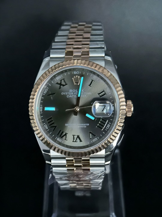 CLEANクリーン工場 ROLEXロレックスデイトジ  41mmコンビローズゴールド スレー ャスト126331 トローマ ウィンブルドンダイヤル ジュビリープ レスレット 1:1精度