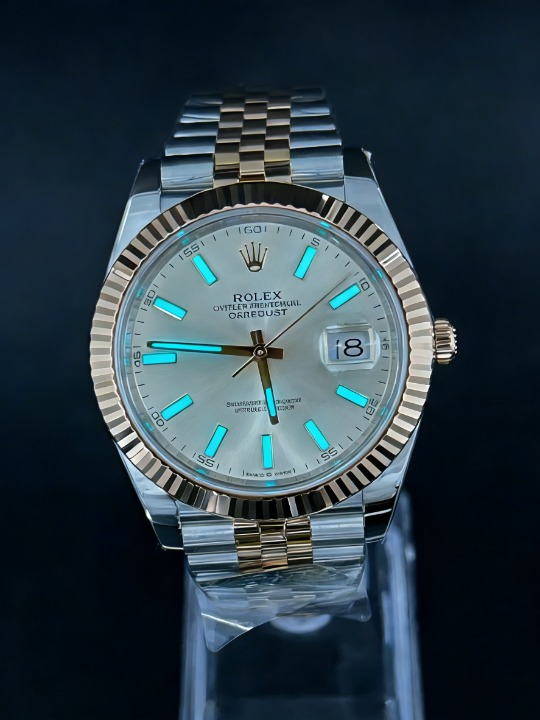 CLEANクリーン工場 ROLEXロレックスデイトジ ャスト  コンビローズゴールド126331 ローズゴー ルド文字盤 41mm フルーテッドベゼル ジュビ リープレスレット 1:1精度