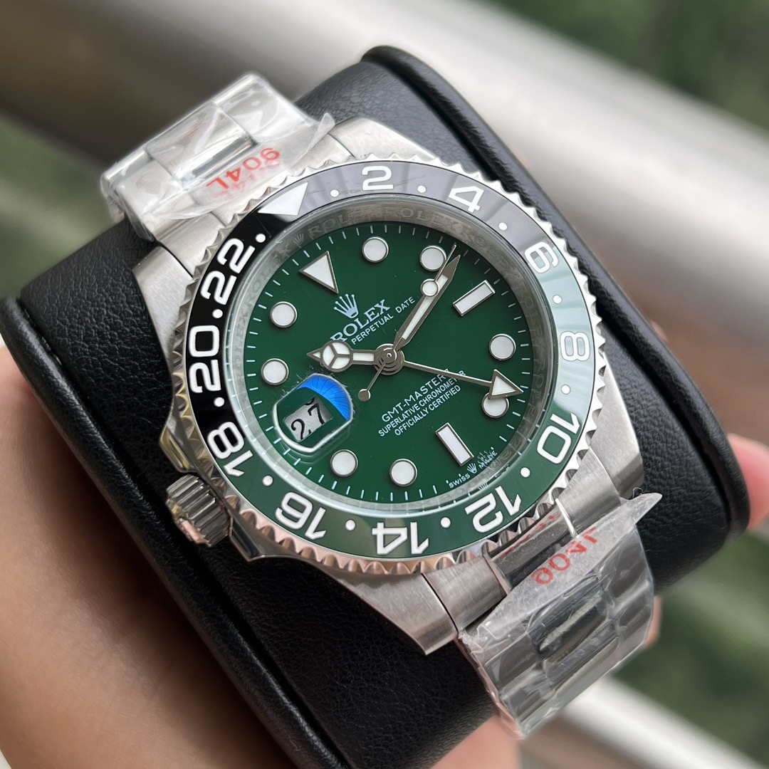 ROLEX 2025 グリニッジ GMT レフティモデル グリーンダイヤル機械式時計 40MM時計