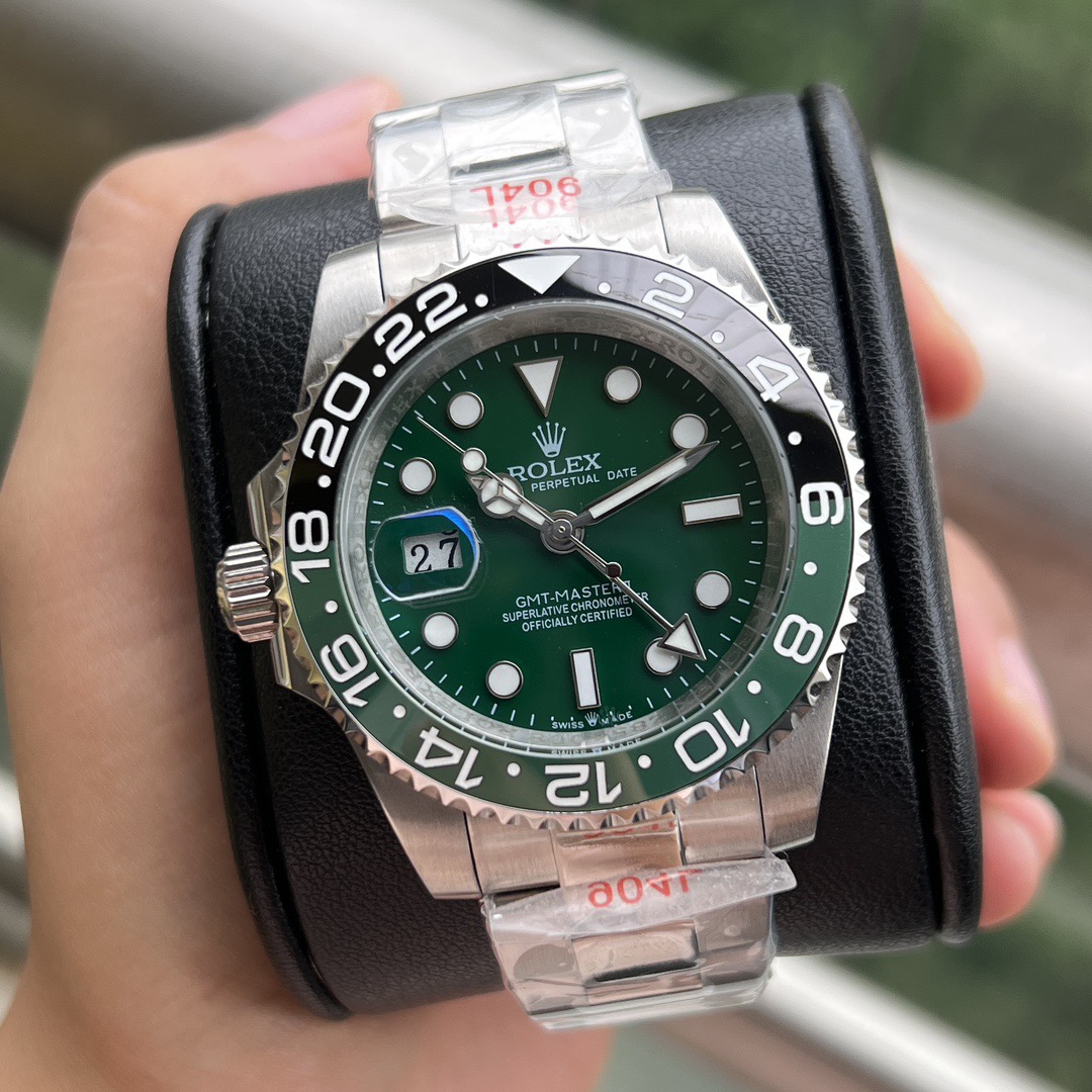 ROLEX 2025 グリニッジ GMT レフティモデル グリーンダイヤル機械式時計 40MM時計