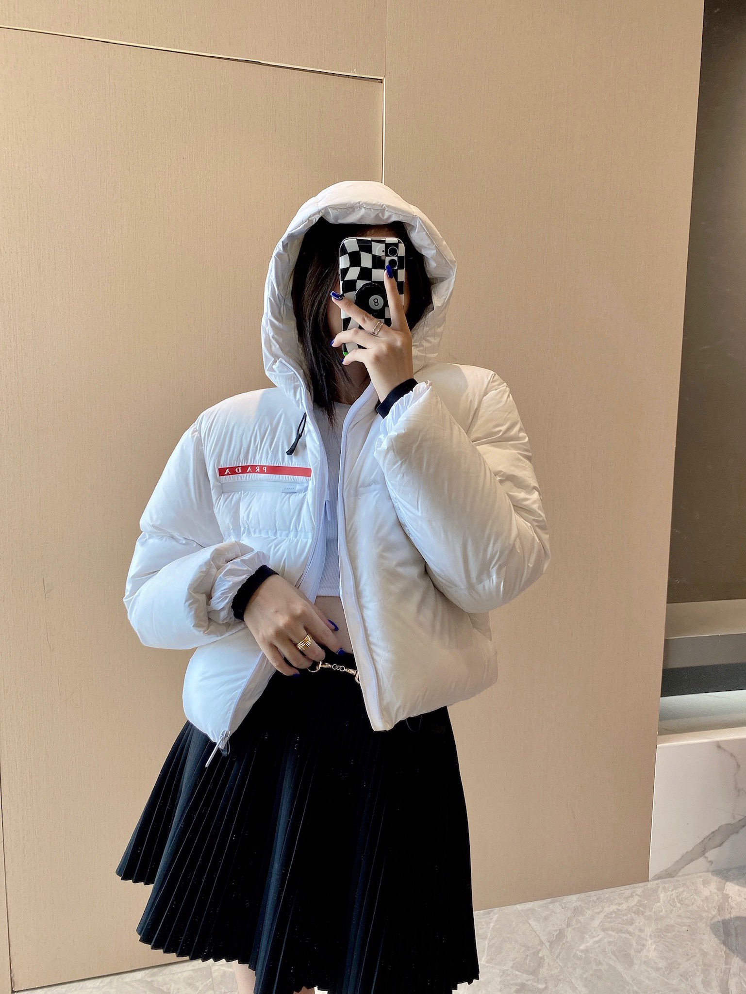 PRADAプラダ 冬のダウンジャケット 旬の新作 90%ホワイトダックダウンユニセックスMONCLER