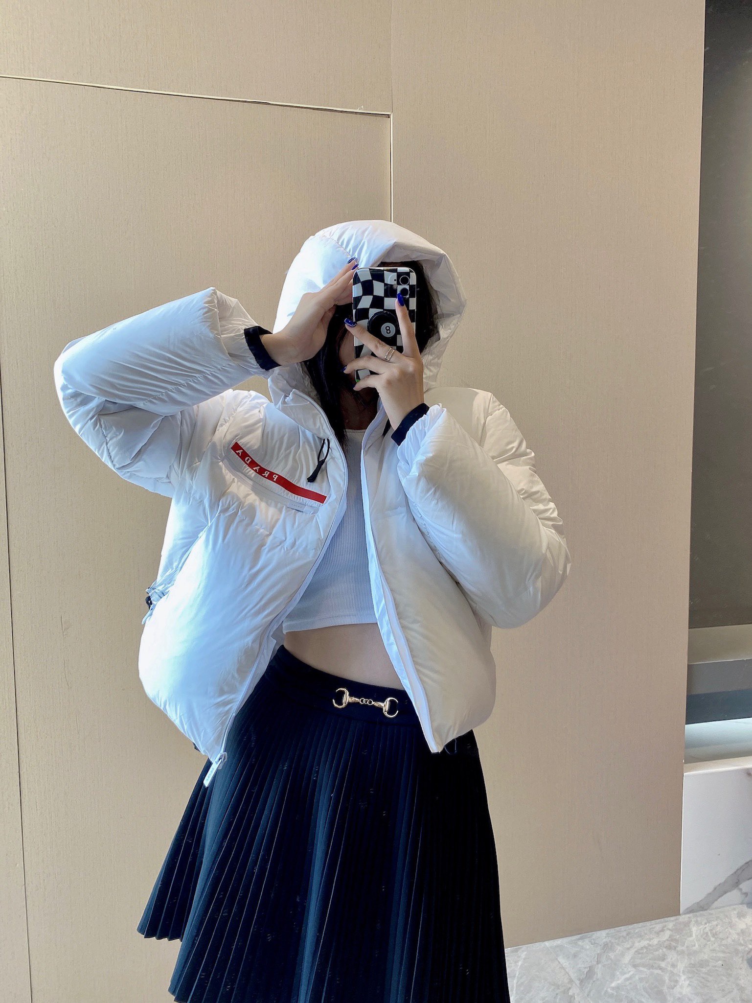 PRADAプラダ 冬のダウンジャケット 旬の新作 90%ホワイトダックダウンユニセックスMONCLER