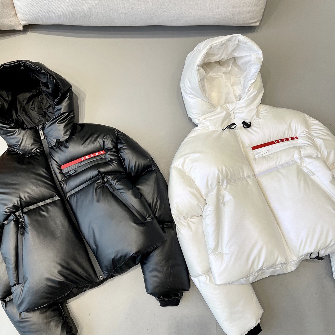 PRADAプラダ 冬のダウンジャケット 旬の新作 90%ホワイトダックダウンユニセックスMONCLER