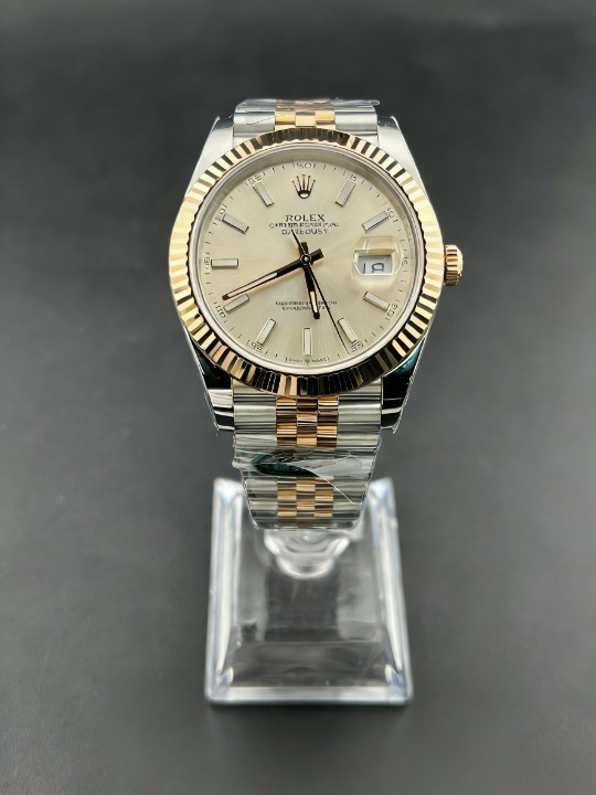 CLEANクリーン工場 ROLEXロレックスデイトジ ャスト  コンビローズゴールド126331 ローズゴー ルド文字盤 41mm フルーテッドベゼル ジュビ リープレスレット 1:1精度