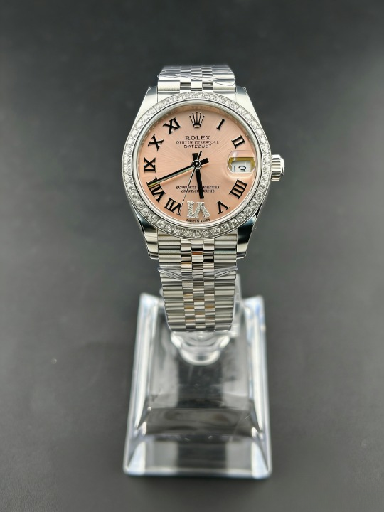 CLEANクリーン工場 ROLEXロレックスレディデ イトジャスト 278384RBR 31mmローマン目盛 り ピンク文字盤 フルーテッドベゼル ジュビリー プレスレット 1:1精度