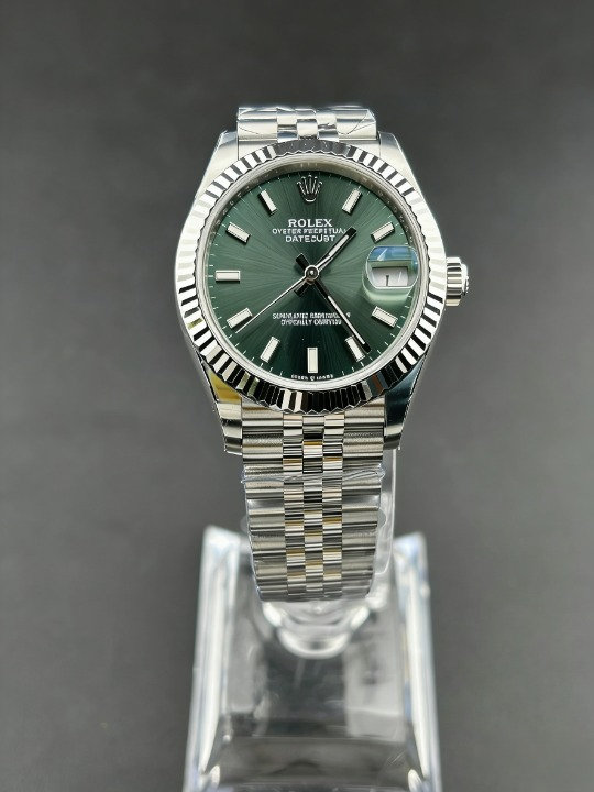 CLEANクリーン工場 ROLEXロレックスレディ デ イトジャスト278274   31mmグリーン文字盤 フル ーテッドベゼル ジュビリープレスレット 1:1精度