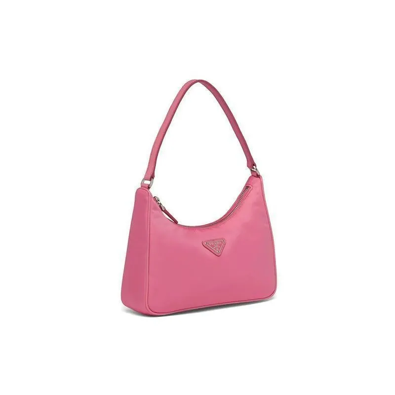 PRADA(プラダ) Re-Edition 2005ナイロンxサフィアーノレザー ミニバッグ ピンク