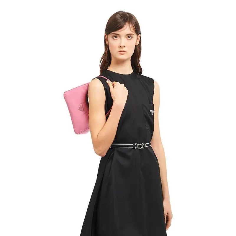 PRADA(プラダ) Re-Edition 2005ナイロンxサフィアーノレザー ミニバッグ ピンク
