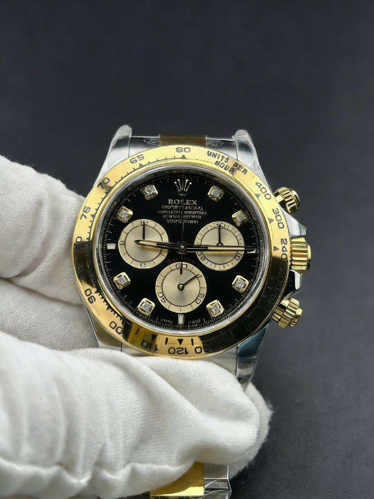 CLEANクリーン工場ROLEXロレックス デイトナ 126503 コンビイエローゴールド  ブラックダイヤモ ンド文字盤 cal.4131 1:1精度