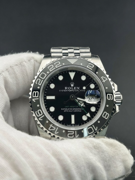 CLEANクリーン工場 ROLEXロレックスGMTマス ター ll 126710GRNR 40mmブラック/グレーベゼ ル グリーン針 ジュビリー 1:1精度