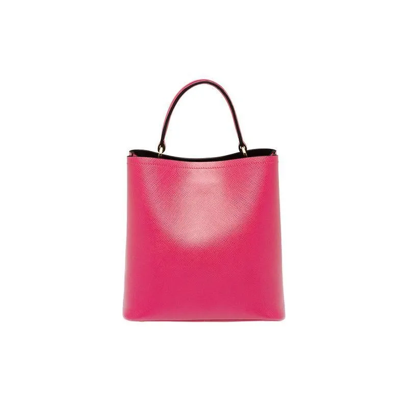 PRADA(プラダ) パニエ サフィアーノレザーバッグ ローズレッド