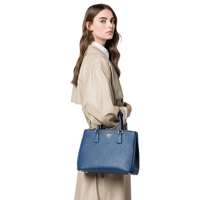 PRADA(プラダ) ガレリア ミディアム バッグ ブルー