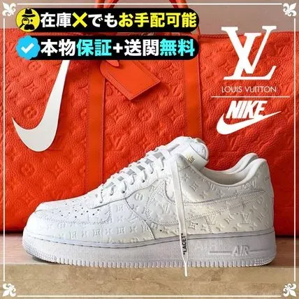 【新商品発売】【今年の新商品】LOUISVUITTONXナイキエアフォース1 ホワイト【本物保証】【代金引換】