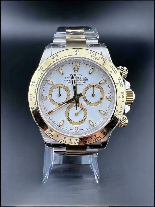 CLEANクリーン工場ROLEXロレックス デイトナ 116503 コンビイエローゴールド ホワイト文字盤 cal.4130 1:1精度