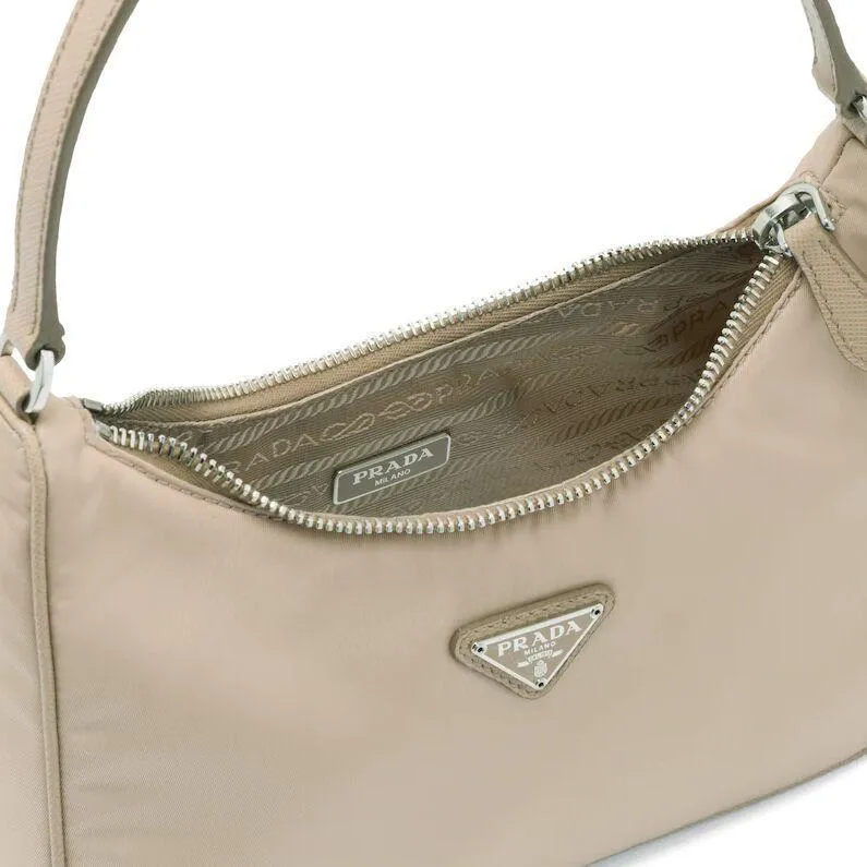 PRADA(プラダ) Re-Edition 2005ナイロンxサフィアーノレザー ミニバッグ ベージュ