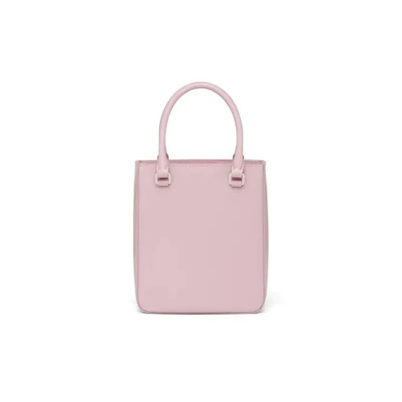 PRADA(プラダ) スモール ブラッシュドレザー トートバッグ ピンク